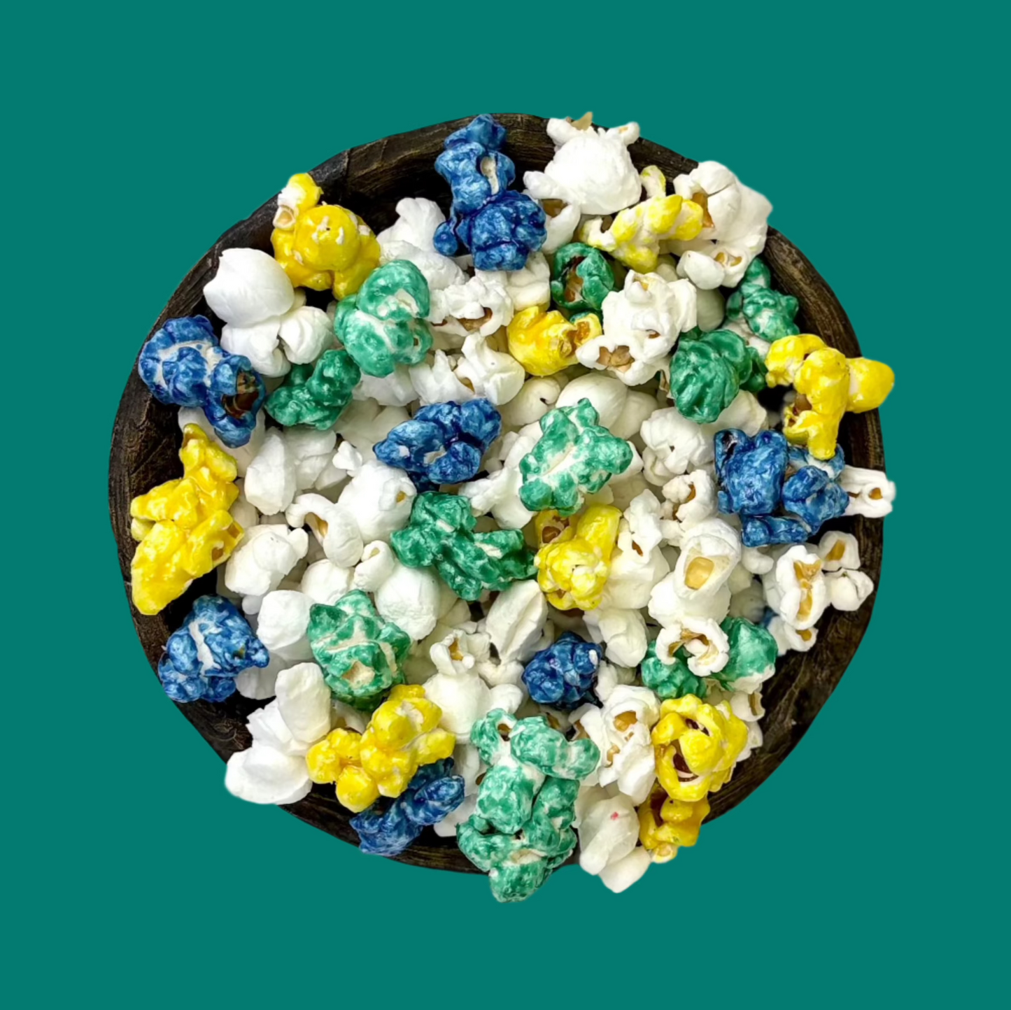 Teal, Yellow, and Blue Team π π βΎοΈ π β½οΈ Gourmet Popcorn