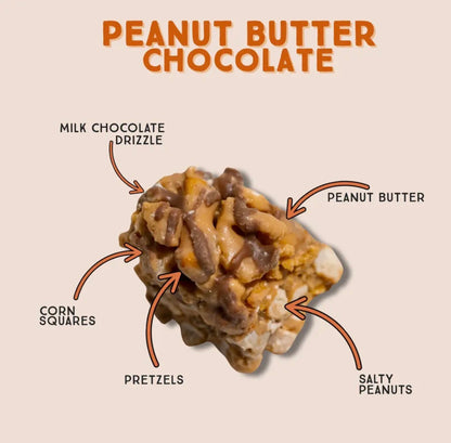 Chunk Nibbles Peanut Butter Chocolate Sweet & Salty Clusters 3-Pack Bundle – Handcrafted Gourmet Snack, 12.75 oz Total.