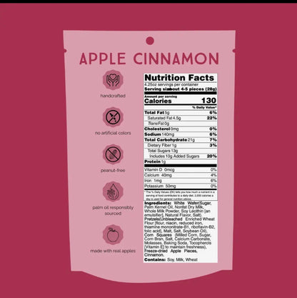 Chunk Nibbles Apple Cinnamon Sweet & Salty Clusters 3-Pack Bundle – Handcrafted with Real Apples, 12.75 oz Total.
