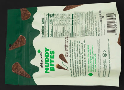Muddy Bites Girl Scout Thin Mints™ Waffle Cone Snacks – Minty Chocolate-Filled Bites (2.33 oz)
