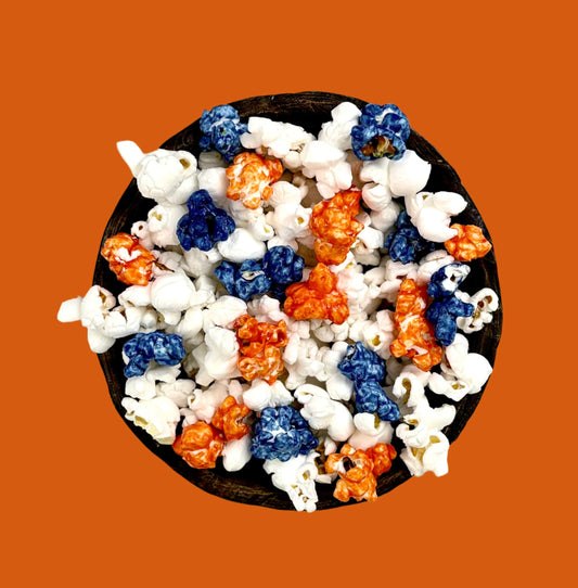 Dark Blue and Orange Team 🏀 🏈 ⚾️ 🏒 ⚽️ Gourmet Popcorn