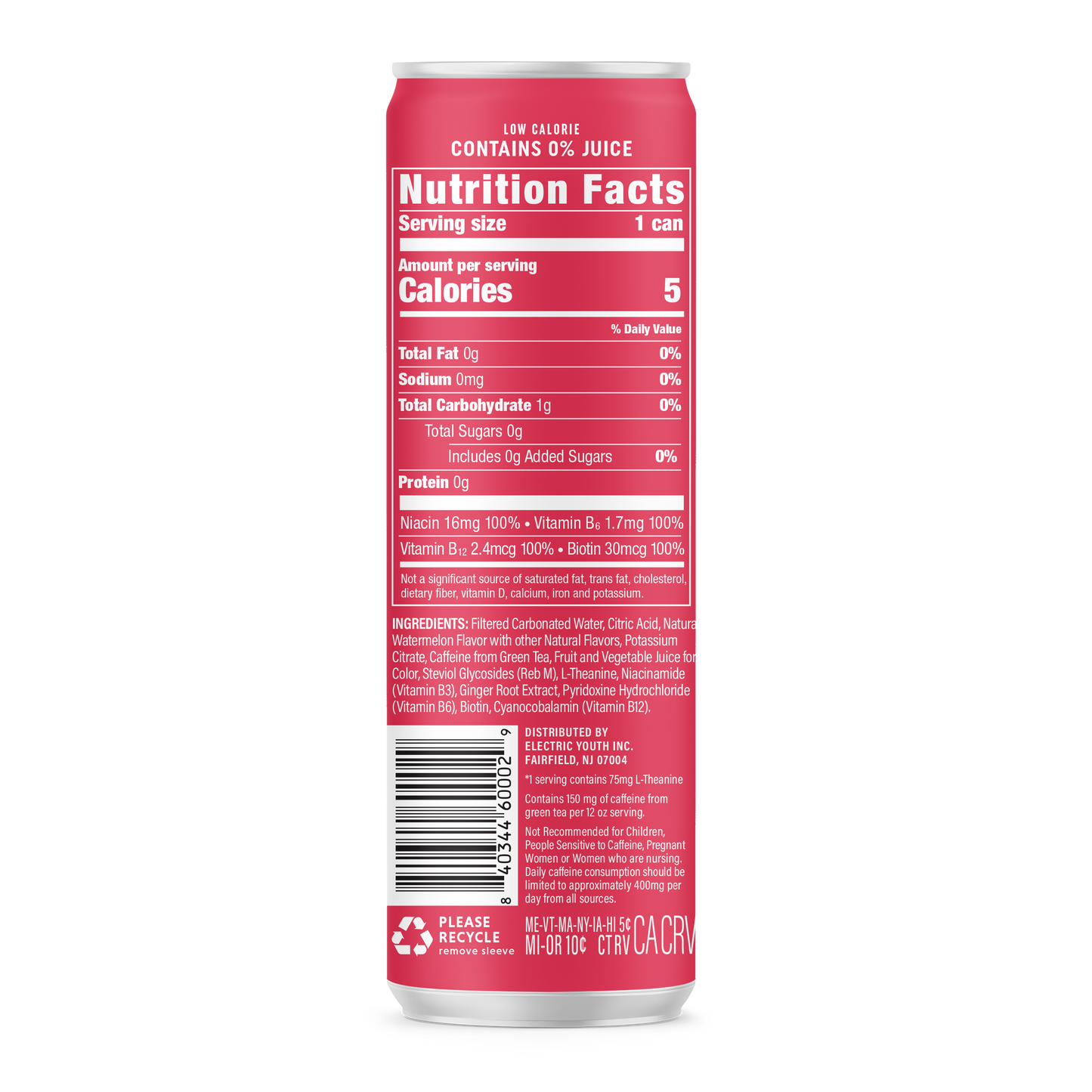 Gorgie Low Calorie Energy Drink - Sparkling Watermelon Splash